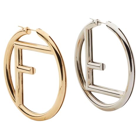 fendi hoop earrings|f is fendi earrings gold.